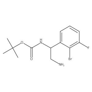 tert-butyl N-[2-amino-1-(2-bromo-3-fluorophenyl)ethyl]carbamate Structure