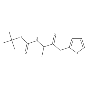tert-butyl N-[4-(furan-2-yl)-3-oxobutan-2-yl]carbamate结构式