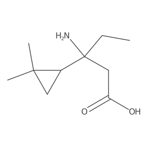 3-Amino-3-(2,2-dimethylcyclopropyl)pentanoic acid Structure