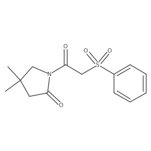 4,4-Dimethyl-1-[2-(phenylsulfonyl)acetyl]-2-pyrrolidinone Structure