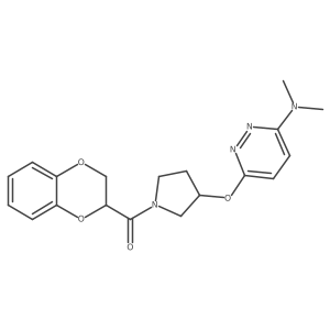 (2,3-Dihydrobenzo[b][1,4]dioxin-2-yl)(3-((6-(dimethylamino)pyridazin-3-yl)oxy)pyrrolidin-1-yl)methanone Structure