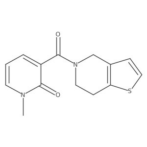 1-methyl-3-(4,5,6,7-tetrahydrothieno[3,2-c]pyridine-5-carbonyl)pyridin-2(1H)-one Structure