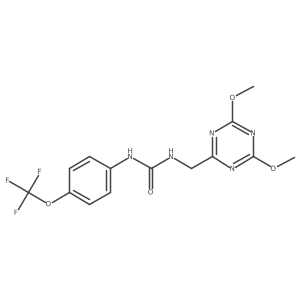 1-((4,6-Dimethoxy-1,3,5-triazin-2-yl)methyl)-3-(4-(trifluoromethoxy)phenyl)urea结构式
