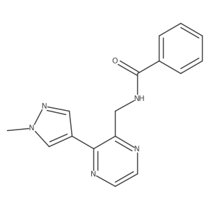 N-((3-(1-methyl-1H-pyrazol-4-yl)pyrazin-2-yl)methyl)benzamide Structure