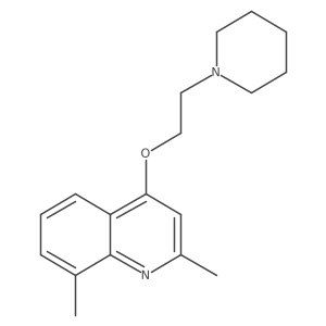 2,8-Dimethyl-4-(2-(piperidin-1-yl)ethoxy)quinoline Structure