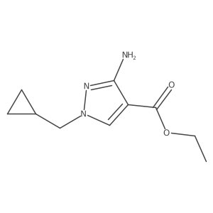 3-Amino-1-(cyclopropylmethyl)-1H-pyrazole-4-carboxylic acid ethyl ester结构式