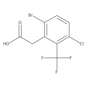 2-(6-Bromo-3-chloro-2-(trifluoromethyl)phenyl)acetic acid结构式
