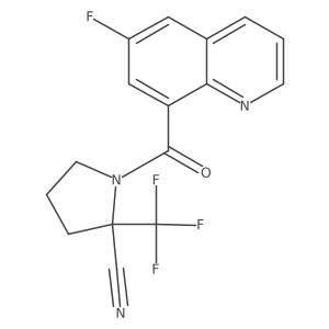 1-(6-Fluoroquinoline-8-carbonyl)-2-(trifluoromethyl)pyrrolidine-2-carbonitrile Structure