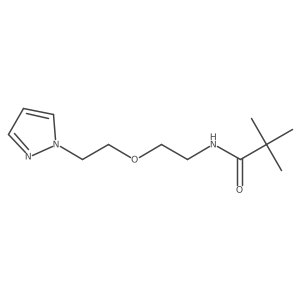 2,2-dimethyl-N-{2-[2-(1H-pyrazol-1-yl)ethoxy]ethyl}propanamide结构式