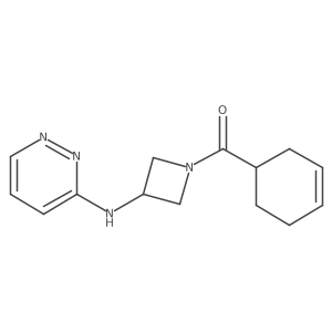 N-[1-(cyclohex-3-ene-1-carbonyl)azetidin-3-yl]pyridazin-3-amine结构式