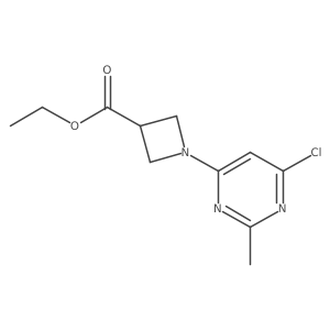 Ethyl 1-(6-chloro-2-methylpyrimidin-4-yl)azetidine-3-carboxylate结构式