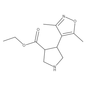 Ethyl 4-(dimethyl-1,2-oxazol-4-yl)pyrrolidine-3-carboxylate Structure