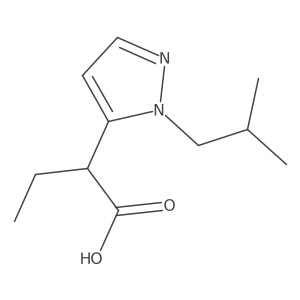 2-[1-(2-methylpropyl)-1H-pyrazol-5-yl]butanoic acid结构式