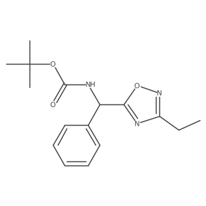 Tert-butyl N-[(3-ethyl-1,2,4-oxadiazol-5-YL)(phenyl)methyl]carbamate Structure