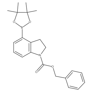 Benzyl 4-(4,4,5,5-tetramethyl-1,3,2-dioxaborolan-2-yl)-2,3-dihydroindole-1-carboxylate结构式