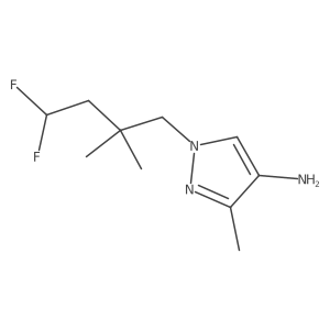 1-(4,4-difluoro-2,2-dimethylbutyl)-3-methyl-1H-pyrazol-4-amine结构式