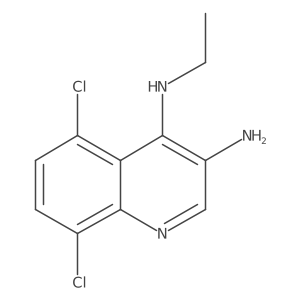 5,8-dichloro-N4-ethylquinoline-3,4-diamine Structure