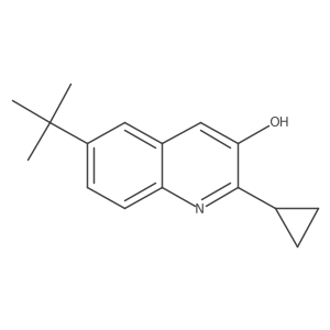 6-Tert-butyl-2-cyclopropylquinolin-3-ol结构式