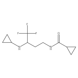 N-[3-(cyclopropylamino)-4,4,4-trifluorobutyl]cyclopropanecarboxamide结构式