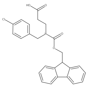3-{[(4-chlorophenyl)methyl]({[(9H-fluoren-9-yl)methoxy]carbonyl})amino}propanoic acid结构式
