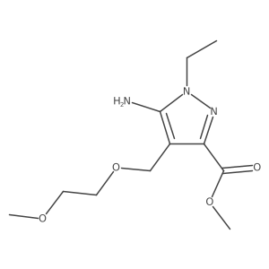 methyl 5-amino-1-ethyl-4-[(2-methoxyethoxy)methyl]-1H-pyrazole-3-carboxylate结构式
