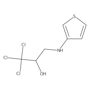 1,1,1-Trichloro-3-[(thiophen-3-yl)amino]propan-2-ol结构式
