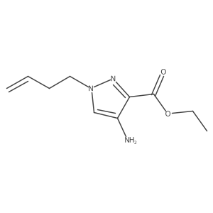 ethyl 4-amino-1-(but-3-en-1-yl)-1H-pyrazole-3-carboxylate结构式