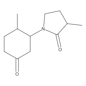 3-Methyl-1-(2-methyl-5-oxocyclohexyl)pyrrolidin-2-one结构式