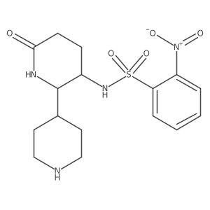2-Nitro-N-[(2S,3R)-6-oxo-2-piperidin-4-ylpiperidin-3-yl]benzenesulfonamide Structure