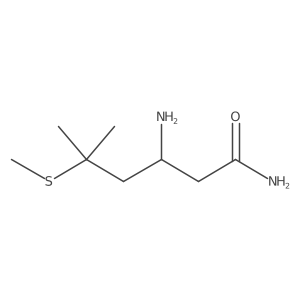 3-Amino-5-methyl-5-(methylsulfanyl)hexanamide结构式
