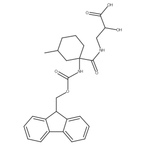 (2S)-3-{[1-({[(9H-fluoren-9-yl)methoxy]carbonyl}amino)-3-methylcyclohexyl]formamido}-2-hydroxypropanoic acid Structure