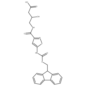 4-{[5-({[(9H-fluoren-9-yl)methoxy]carbonyl}amino)-1,2-oxazol-3-yl]formamido}-3-hydroxybutanoic acid Structure