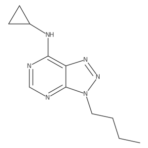 3-butyl-N-cyclopropyl-3H-[1,2,3]triazolo[4,5-d]pyrimidin-7-amine结构式