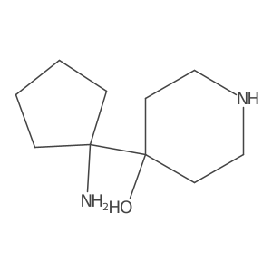 4-(1-Aminocyclopentyl)piperidin-4-ol Structure