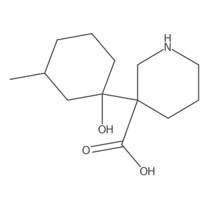 3-(1-Hydroxy-3-methylcyclohexyl)piperidine-3-carboxylic acid结构式