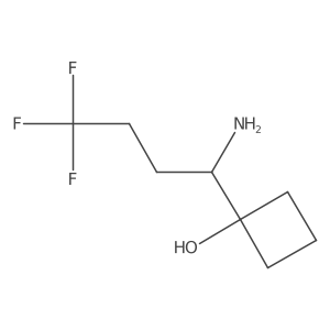 1-(1-Amino-4,4,4-trifluorobutyl)cyclobutan-1-ol结构式