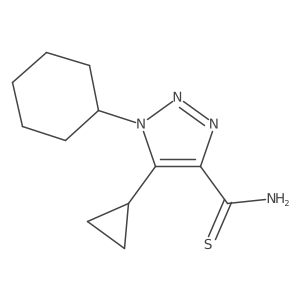 1-cyclohexyl-5-cyclopropyl-1H-1,2,3-triazole-4-carbothioamide结构式