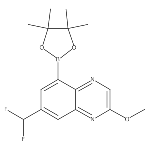 7-(Difluoromethyl)-2-methoxy-5-(4,4,5,5-tetramethyl-1,3,2-dioxaborolan-2-yl)quinoxaline Structure