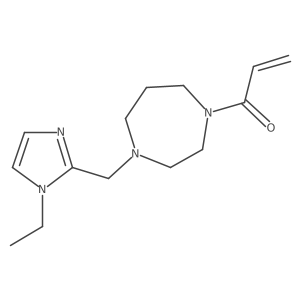 1-[4-[(1-Ethylimidazol-2-yl)methyl]-1,4-diazepan-1-yl]prop-2-en-1-one Structure