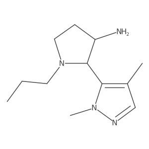 2-(1,4-dimethyl-1H-pyrazol-5-yl)-1-propylpyrrolidin-3-amine Structure