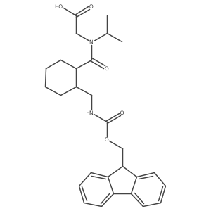 rac-2-{1-[(1R,2S)-2-[({[(9H-fluoren-9-yl)methoxy]carbonyl}amino)methyl]cyclohexyl]-N-(propan-2-yl)formamido}acetic acid Structure