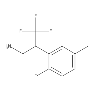 3,3,3-Trifluoro-2-(2-fluoro-5-methylphenyl)propan-1-amine结构式