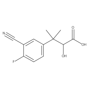 3-(3-Cyano-4-fluorophenyl)-2-hydroxy-3-methylbutanoic acid结构式