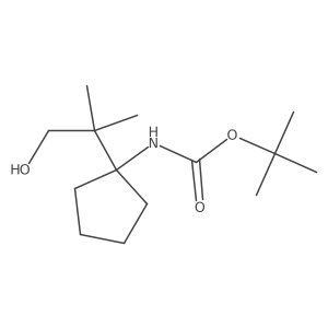 tert-butyl N-[1-(1-hydroxy-2-methylpropan-2-yl)cyclopentyl]carbamate结构式