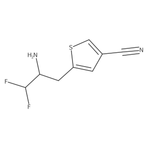 5-(2-Amino-3,3-difluoropropyl)thiophene-3-carbonitrile Structure