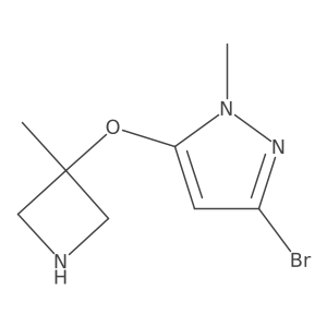 3-bromo-1-methyl-5-[(3-methylazetidin-3-yl)oxy]-1H-pyrazole Structure