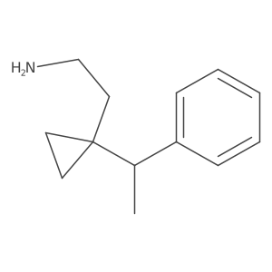 2-[1-(1-Phenylethyl)cyclopropyl]ethan-1-amine结构式