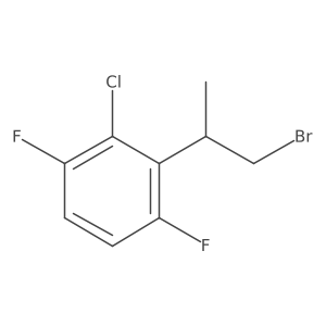 2-(1-Bromopropan-2-yl)-3-chloro-1,4-difluorobenzene Structure