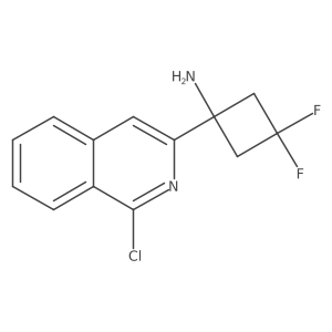 1-(1-Chloroisoquinolin-3-yl)-3,3-difluorocyclobutan-1-amine结构式
