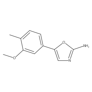 5-(3-Methoxy-4-methylphenyl)-1,3-oxazol-2-amine结构式